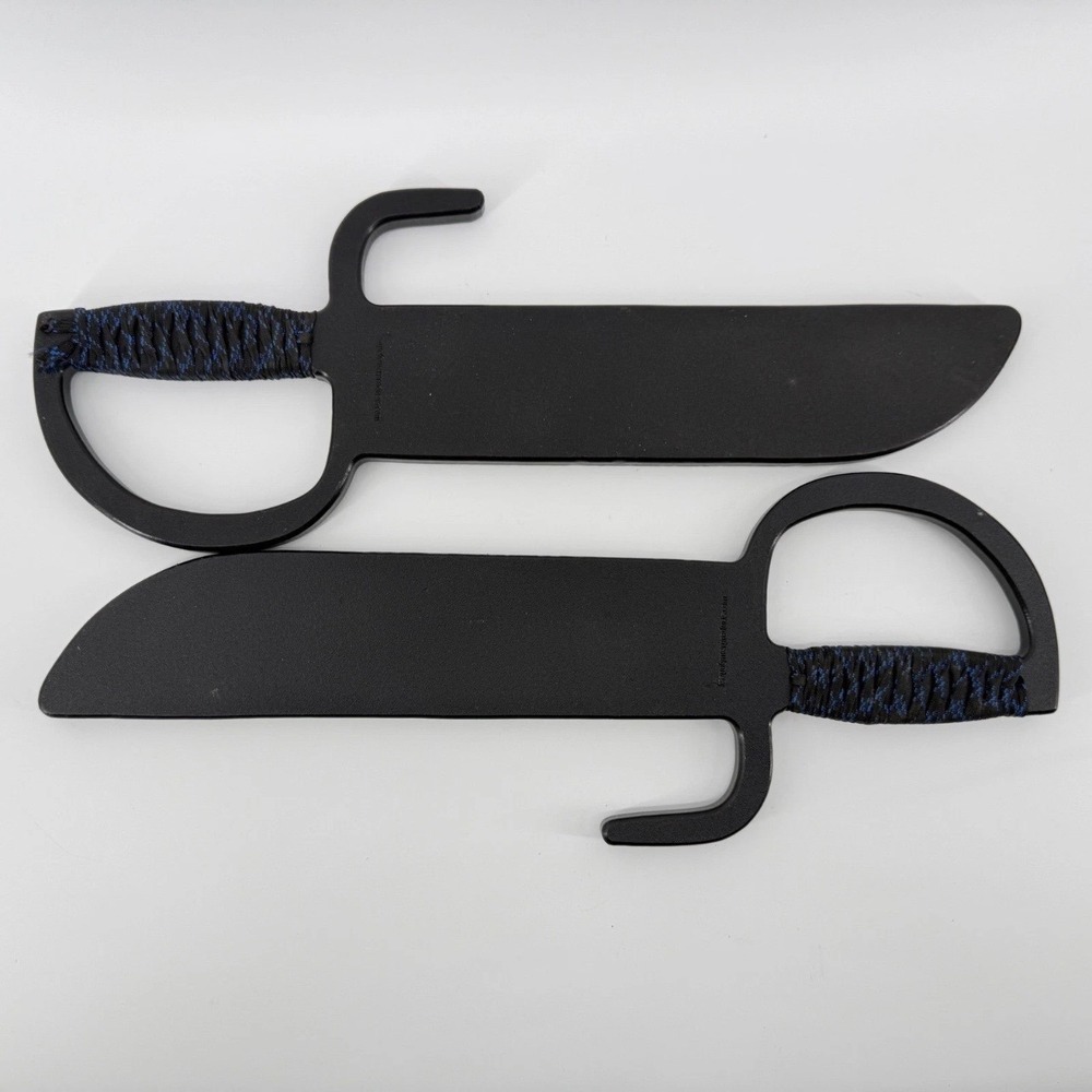 KSA Polymer Butterfly Swords Wing Chun Training Gear Black Solid Pair Pro Force